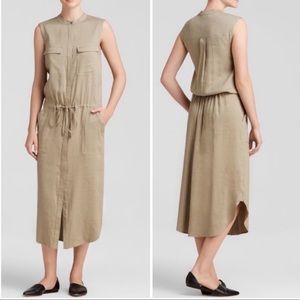 Vince Linen Blend Cargo Dress in Sandbar L B2